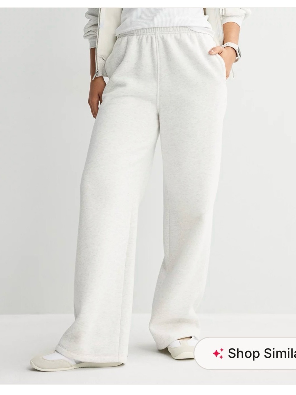 Women's Wide-Leg Sweatpants in Light Gray, Kohl’s FLX Embrace size small.